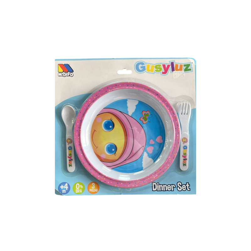 GusyLuz- Set Cubiertos y Plato