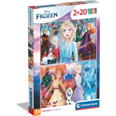 Clementoni - Puzzle 2x20 piezas Frozen