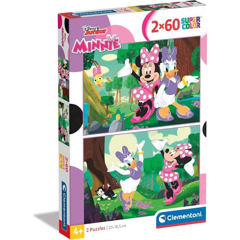 Clementoni - Puzzle Minnie y Daisy 2x60 piezas
