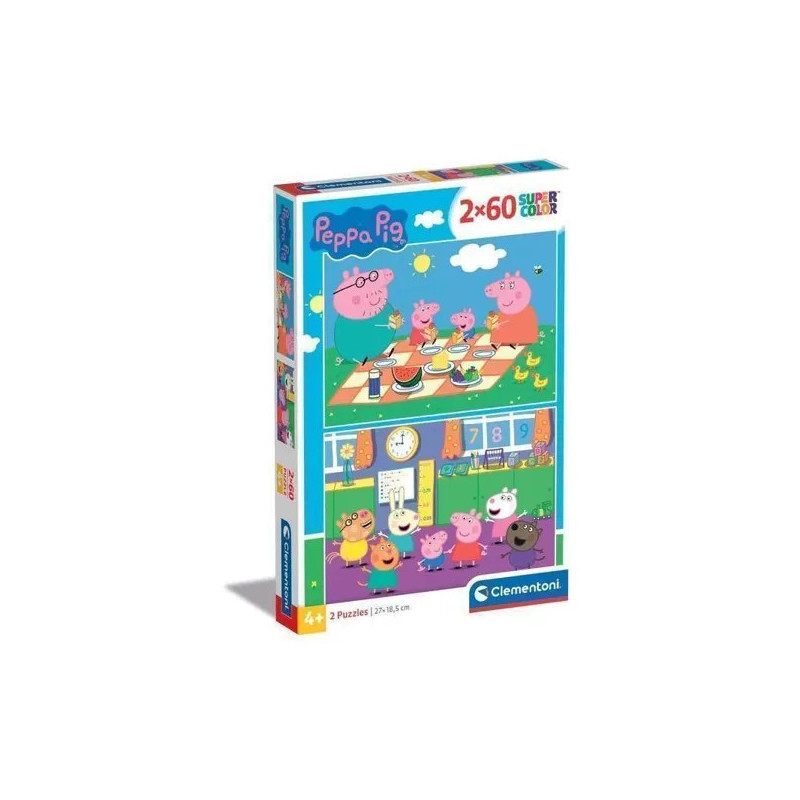 Clementoni - Puzzle Peppa Pig 2x60 piezas