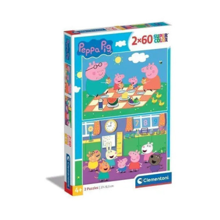 Clementoni - Puzzle Peppa Pig 2x60 piezas