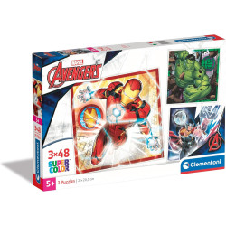 Clementoni - Puzzle 3x48 piezas Avengers