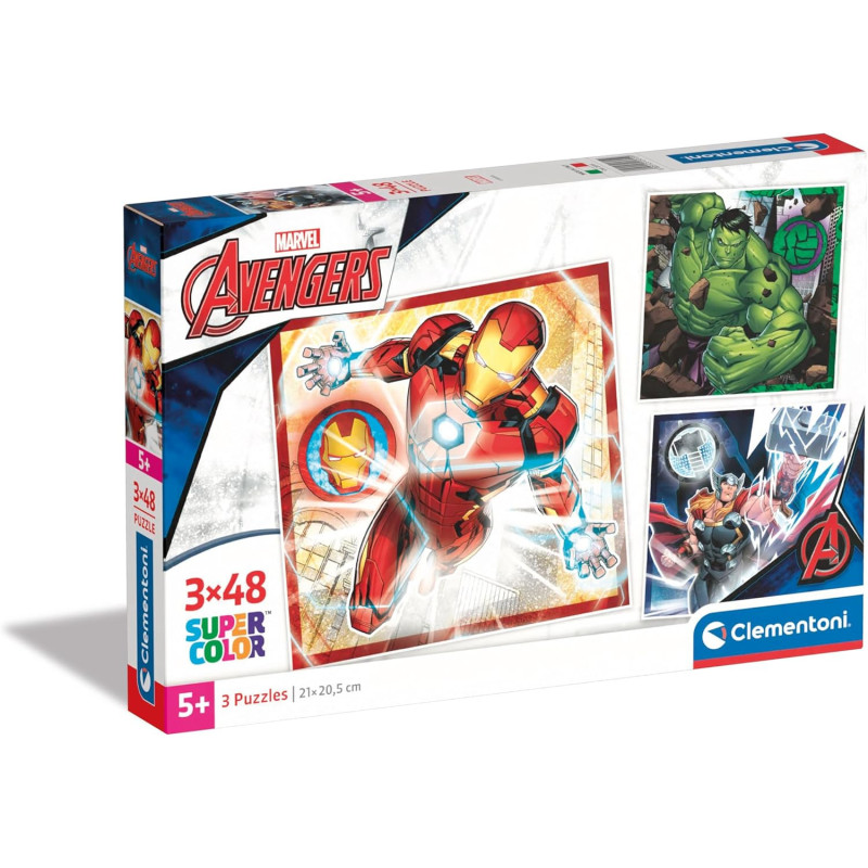 Clementoni - Puzzle 3x48 piezas Avengers