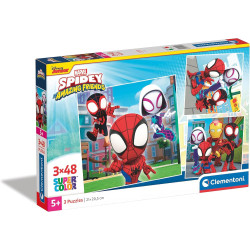Clementoni - Puzzle 3x48 piezas Spidey