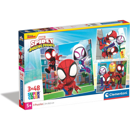 Clementoni - Puzzle 3x48 piezas Spidey