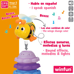 Winfun - Torre Apilable Musical Abeja