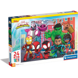 Clementoni - Supercolor Puzzle 24 Maxi Piezas Marvel Spidey and His Amazing Friends