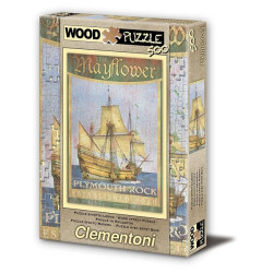 Clementoni - Puzzle Mayflower 500 pcs efecto madera