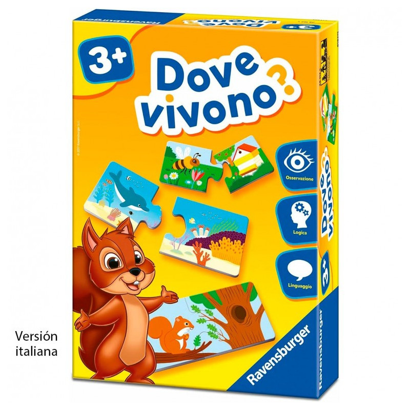 Ravensburger - ¿Dónde Viven? Italiano