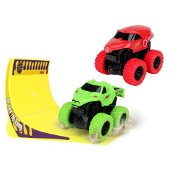 Set 2 Coches Megafricción con Rampa