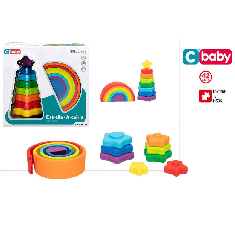 Torre Apilable Estrella + Arcoíris
