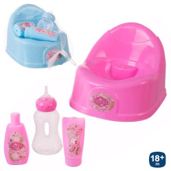 Orinal con Accesorios para Muñecos 14,50 X 12 cm