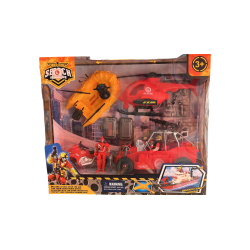 Set Figura Bombero con Vehículos