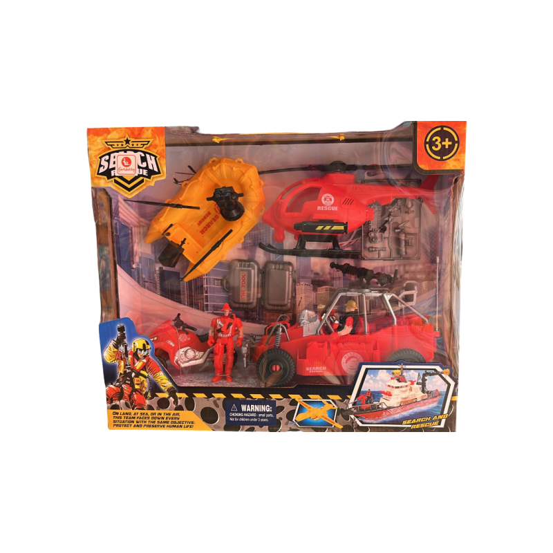 Set Figura Bombero con Vehículos