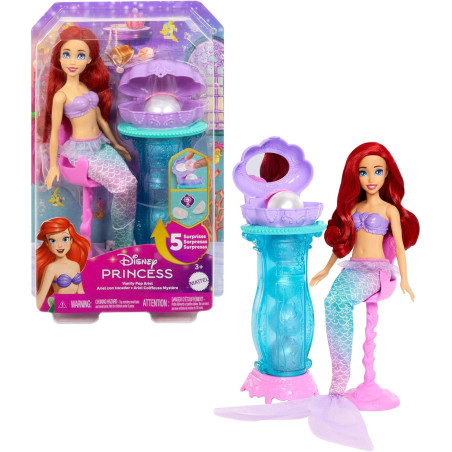 Mattel Disney Princesas Ariel con Tocador Desplegable