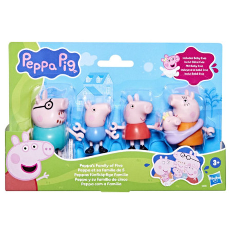 Peppa Pig Pack 5 Figuras Peppa y su Familia de 5