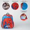 Mochila Junior Adaptable a Carro Spiderman 38 cm