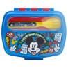 Fiambrera Rectangular Mickey Mouse con Cubiertos