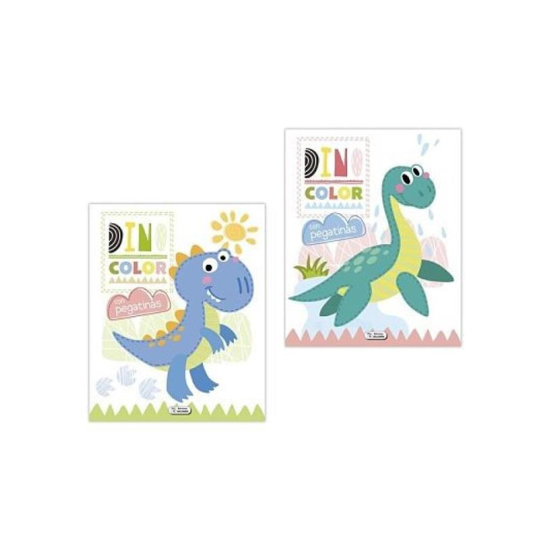 Libro Dino Color con Pegatinas Surtido