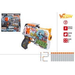 V-Zone Pistola Dardos Skin Electrica C/12 Dardos 22cm