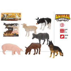Animal World - Bolsa 6 Animales Granja 10/12 cm