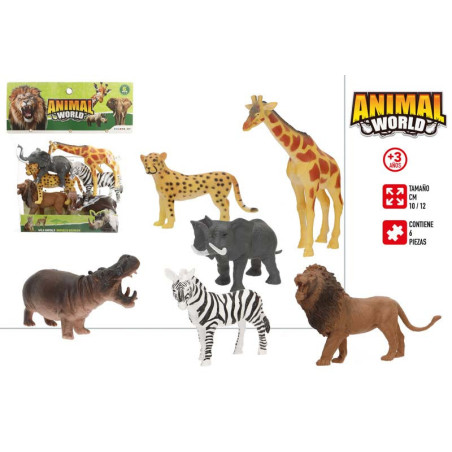 Animal World - Bolsa 6 Animales Jungla 10/12 cm