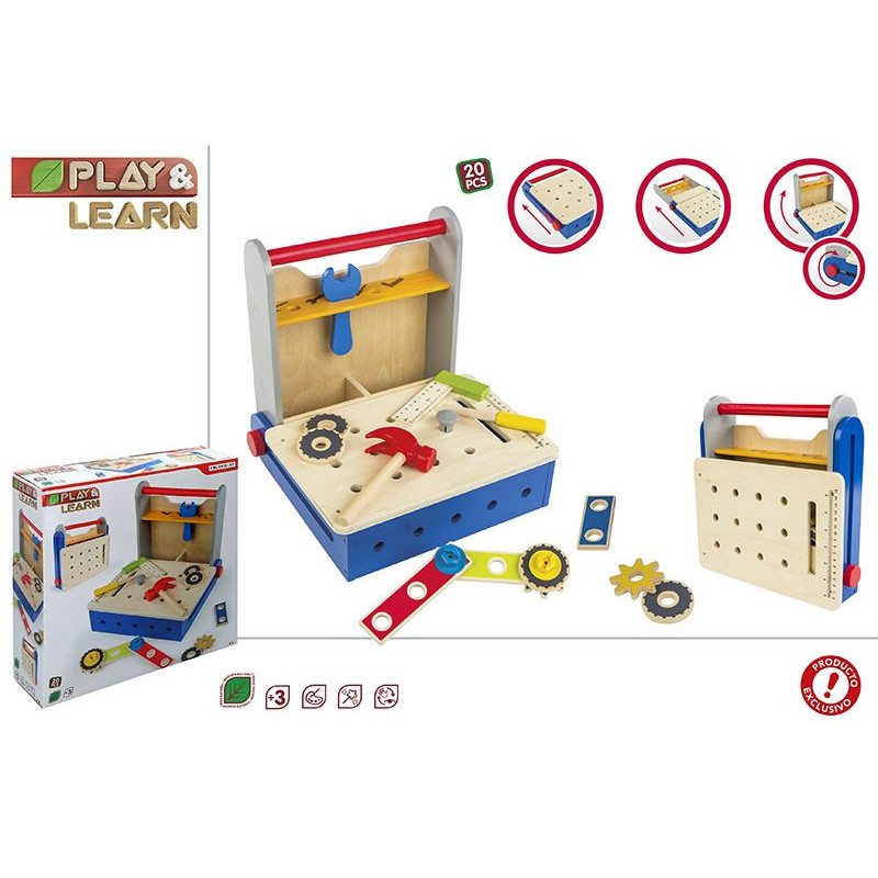 Play&Learn - Banco de Herramientas Madera 30 cm