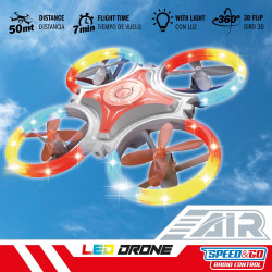Speed&Go - Air Drone RC 12 cm Luces LED 2.4 GHZ