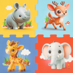 C'Baby - Pack 8 Piezas Puzzle Eva 114 X 58 cm - Animales