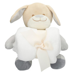 Genial Baby - Peluche Perrito Manta Bebe 25cm