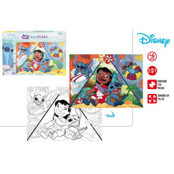 Disney Stitch - Puzzle Maxi Floor 150 pcs Coloreable 70 x 50 cm Lisciani