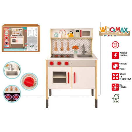 Woomax - Cocina Madera Electrica 59,5 x 30 x 94,5 cm
