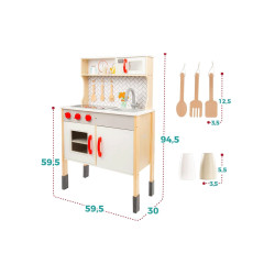 Woomax - Cocina Madera Electrica 59,5 x 30 x 94,5 cm