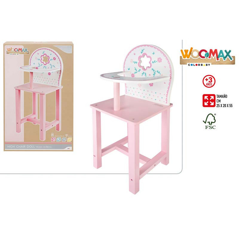 Woomax- Trona de Madera Muñecas