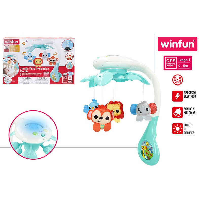 Winfun - Proyector Bebe Animales Jungla +0M