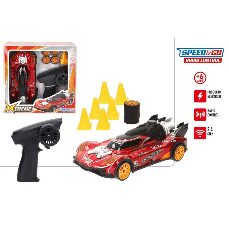 Speed&Go - Coche RC 1:18  2.4 GHZ Derrapes C/Accesorios