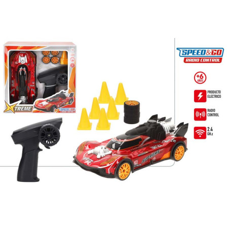 Speed&Go - Coche RC 1:18  2.4 GHZ Derrapes C/Accesorios