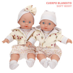 Colorbaby's - Set 2 Muñecas Bebe 32 cm