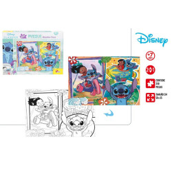 Stitch - Puzzle Doble Cara 50x35 cm 250 pcs