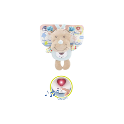 Genial Baby - Sonajero Peluche Animalito Luz&Sonido 20 cm