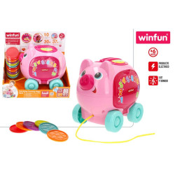 Winfun - Arrastre Hucha Musical C/Luces & Sonido Bilingüe +6M