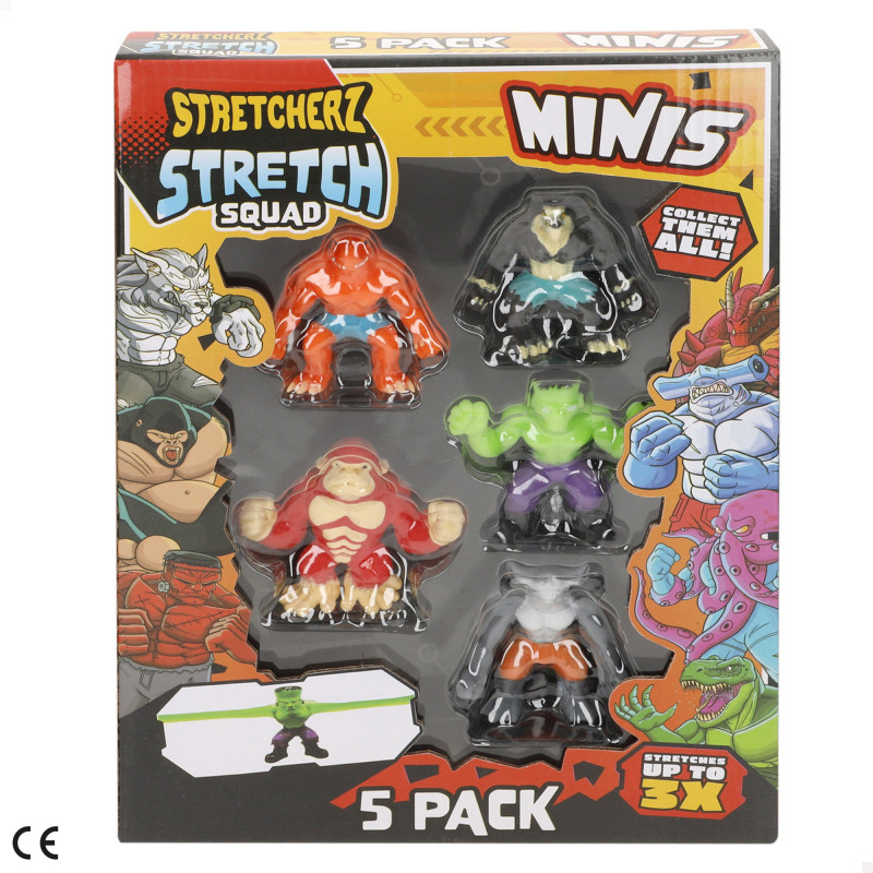 Stretcherz - Set 5 Mini Monstruos Elasticos 6 cm