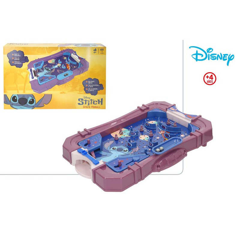 Stitch - Juego Pinball Espacio 26 x 38 x 8 cm