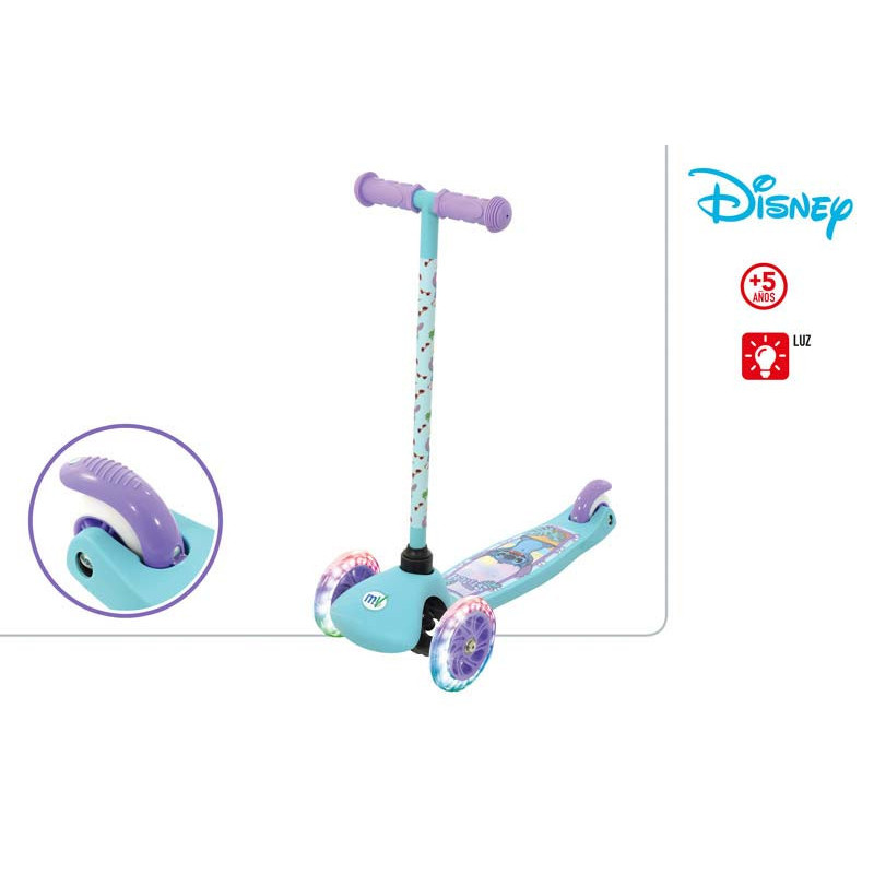 Stitch - Patinete 3 Ruedas Inclinable c/Luces
