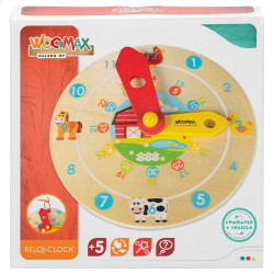 Woomax- Reloj Madera Educativo