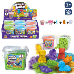Dynamic Sand - Cubo 250g Arena Mágica Color Aleatorio