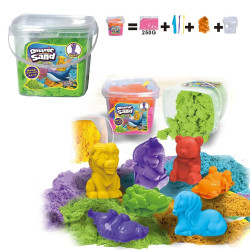 Dynamic Sand - Cubo 250g Arena Mágica Color Aleatorio