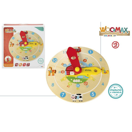 Woomax- Reloj Madera Educativo