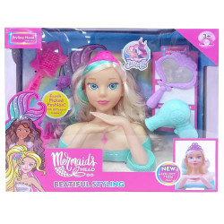 Mermaids Head - Busto con Manos Peina Sirenita 18 x 20 cm