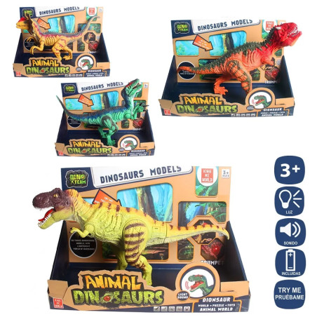 Dino Xteam - Dinosaurio Articulado Luz&Sonido 31 cm